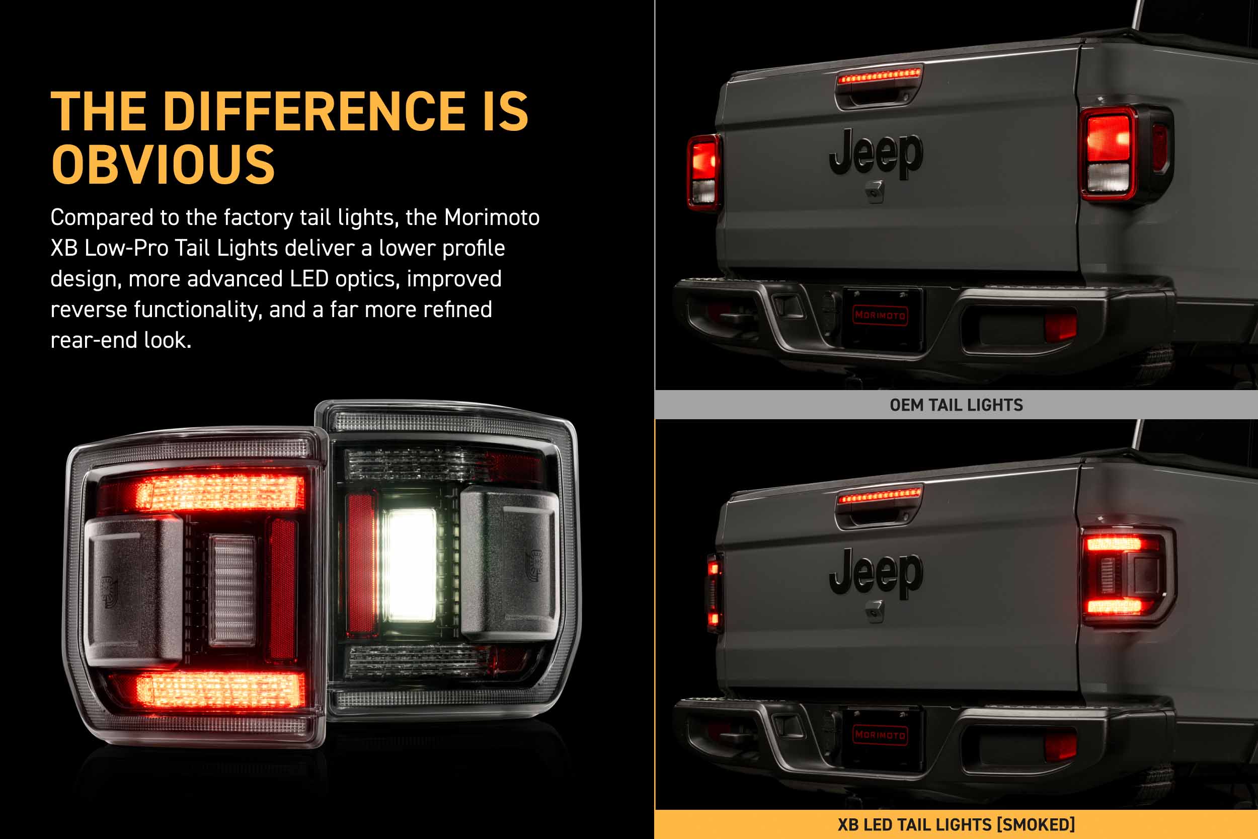 LF748 | Jeep Gladiator JT Low Profile XB Smoked LED Tail Lights
